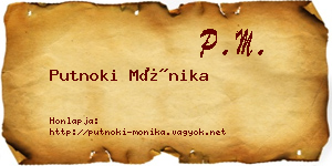 Putnoki Mónika névjegykártya